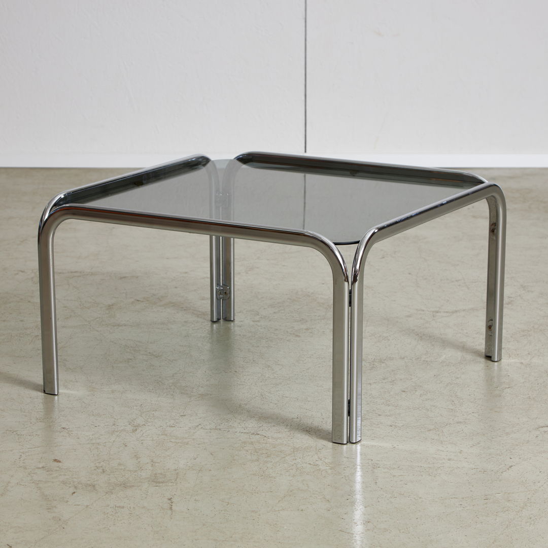 Coffee Table on Curved Chrome Legs