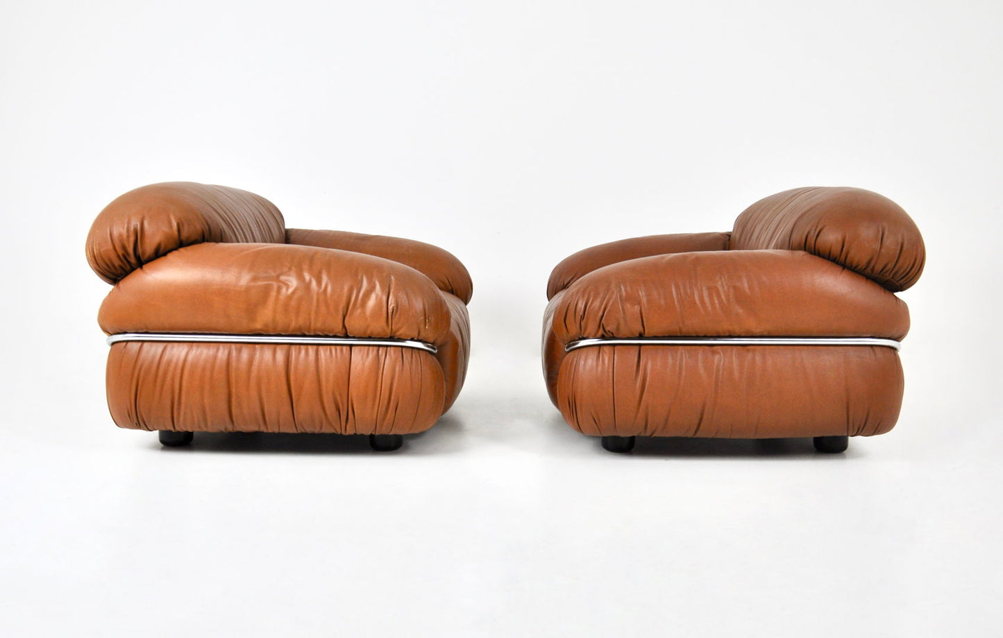 "Sesann" Lounge chairs by Gianfranco Frattini for Cassina, 1970s, set of 2