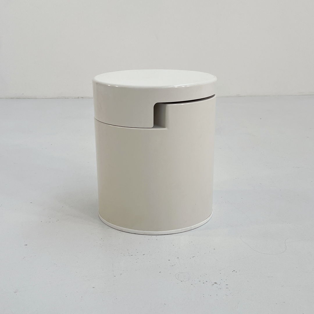 White Rolle Stool by Ilma Italy, 1970s