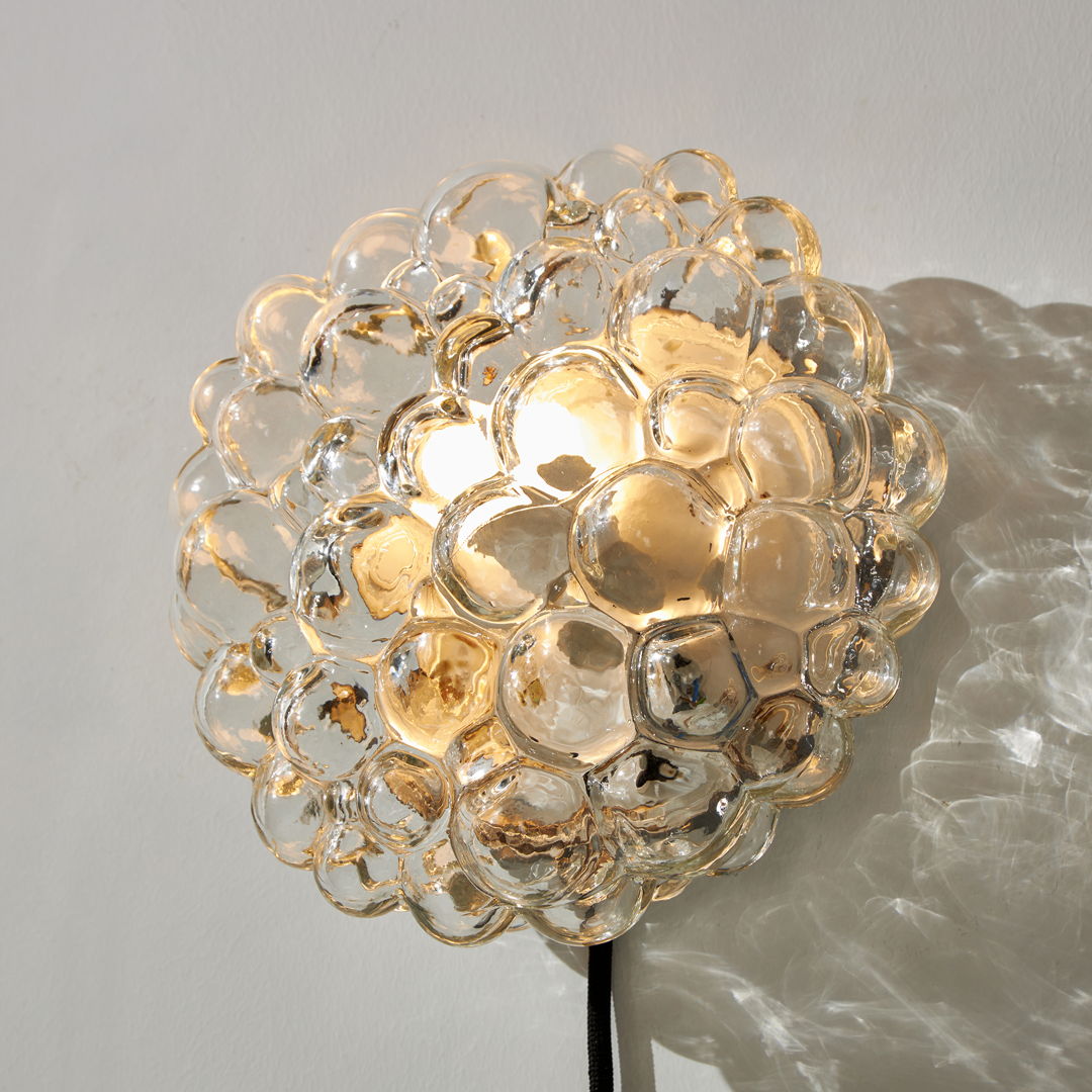 BUBBLE GLASS WALL LIGHT BY HELENA TYNELL FOR LIMBURG