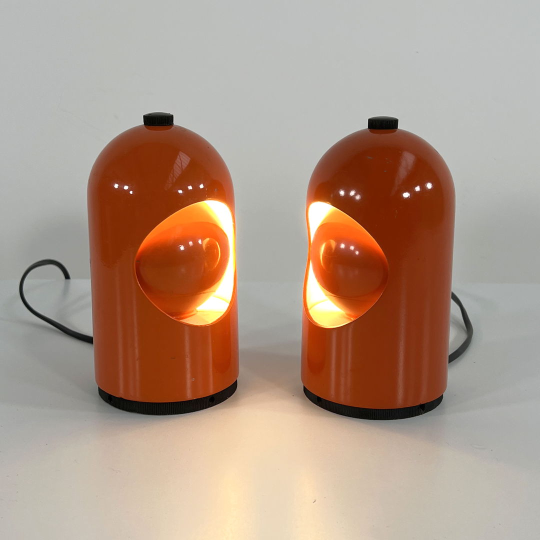 Pair of Coral Selene Table Lamp from ABM, 1960s