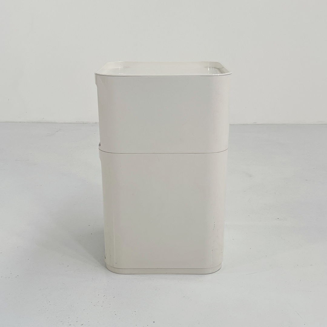 White Square Componibili Storage Unit by Anna Castelli for Kartell, 1970s