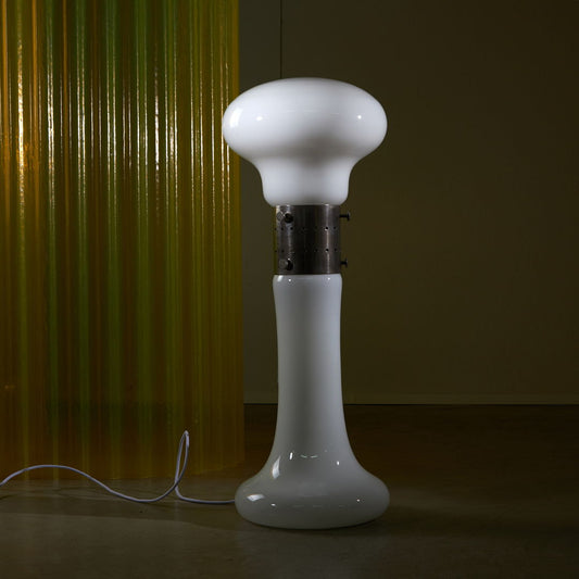 LT 220 Floor Lamp with Chrome Detail for Mazzega by Carlo Nason