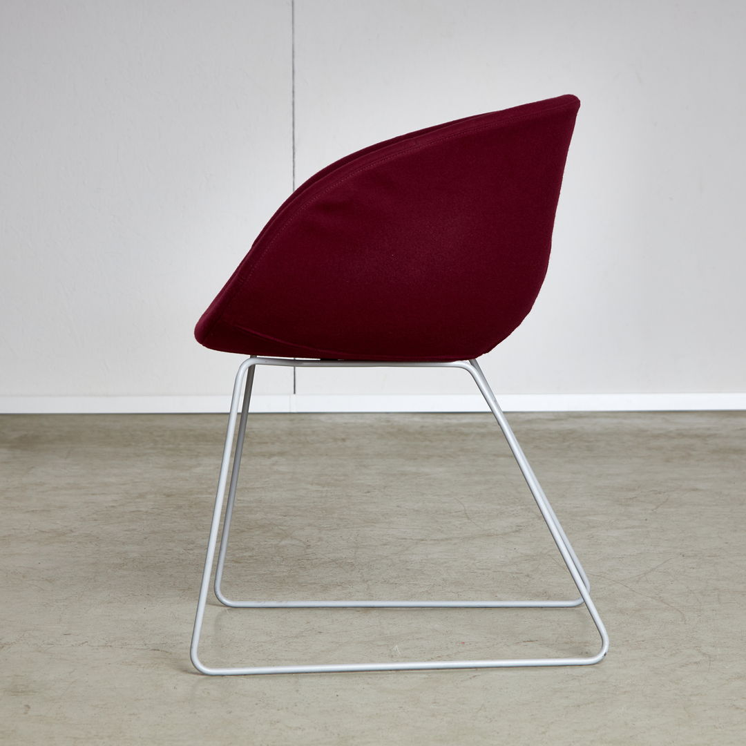 Fjord Chairs in Burgundy by Patricia Urquiola for Moroso, 2002