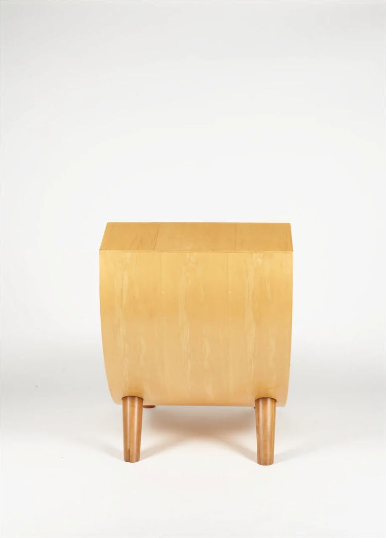 unique Dutch postmodern beech wood armchair 1990s