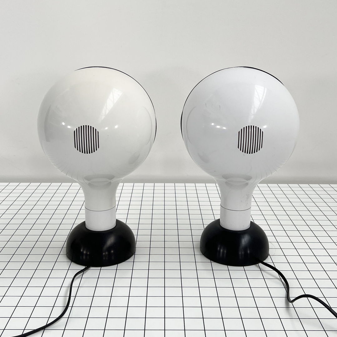 Pair of Drive Table Lamp by Adalberto Dal Lago for Bieffeplast, 1970s