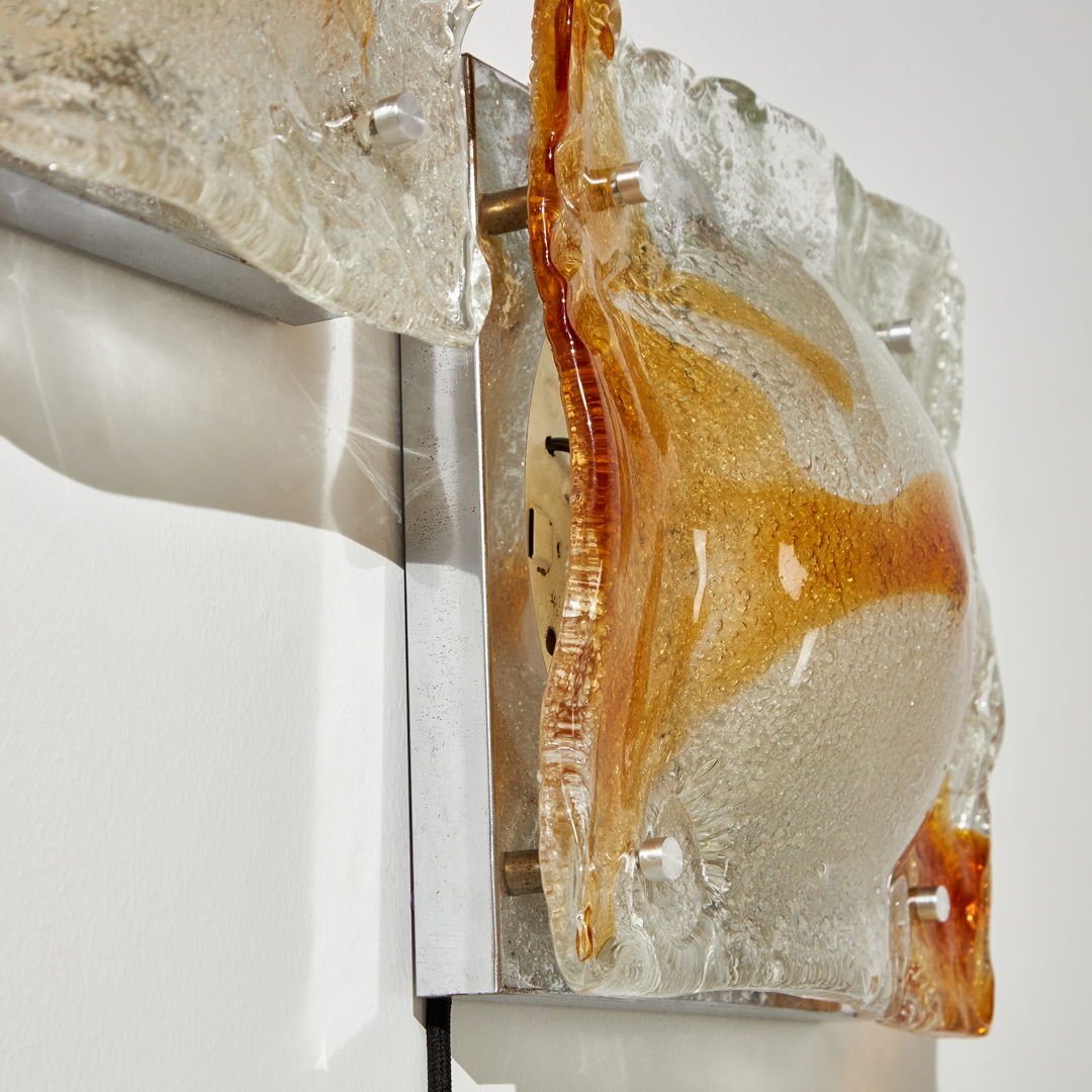 MURANO GLASS WALL LIGHT BY TONI ZUCCHERI FOR MAZZEGA