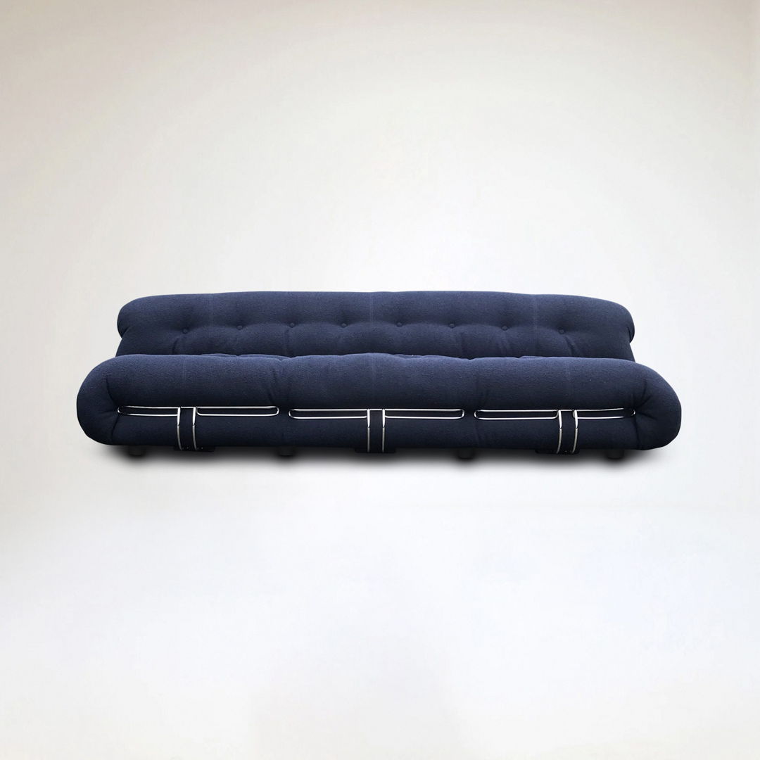 Soriana 3 seater sofa and chaise longue by Tobia & Afra Scarpa for Cassina 2000s