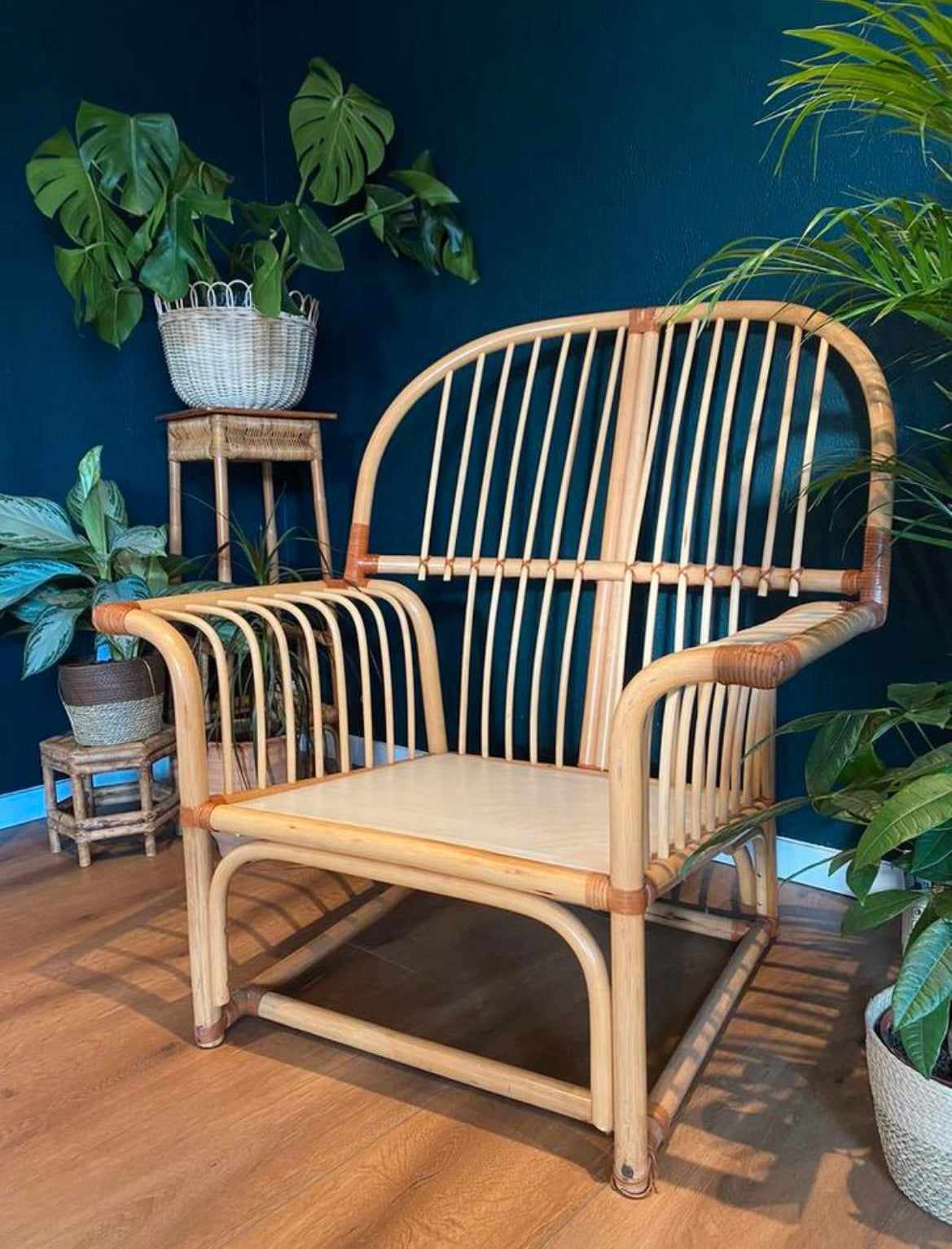 Rattan vintage design armchair