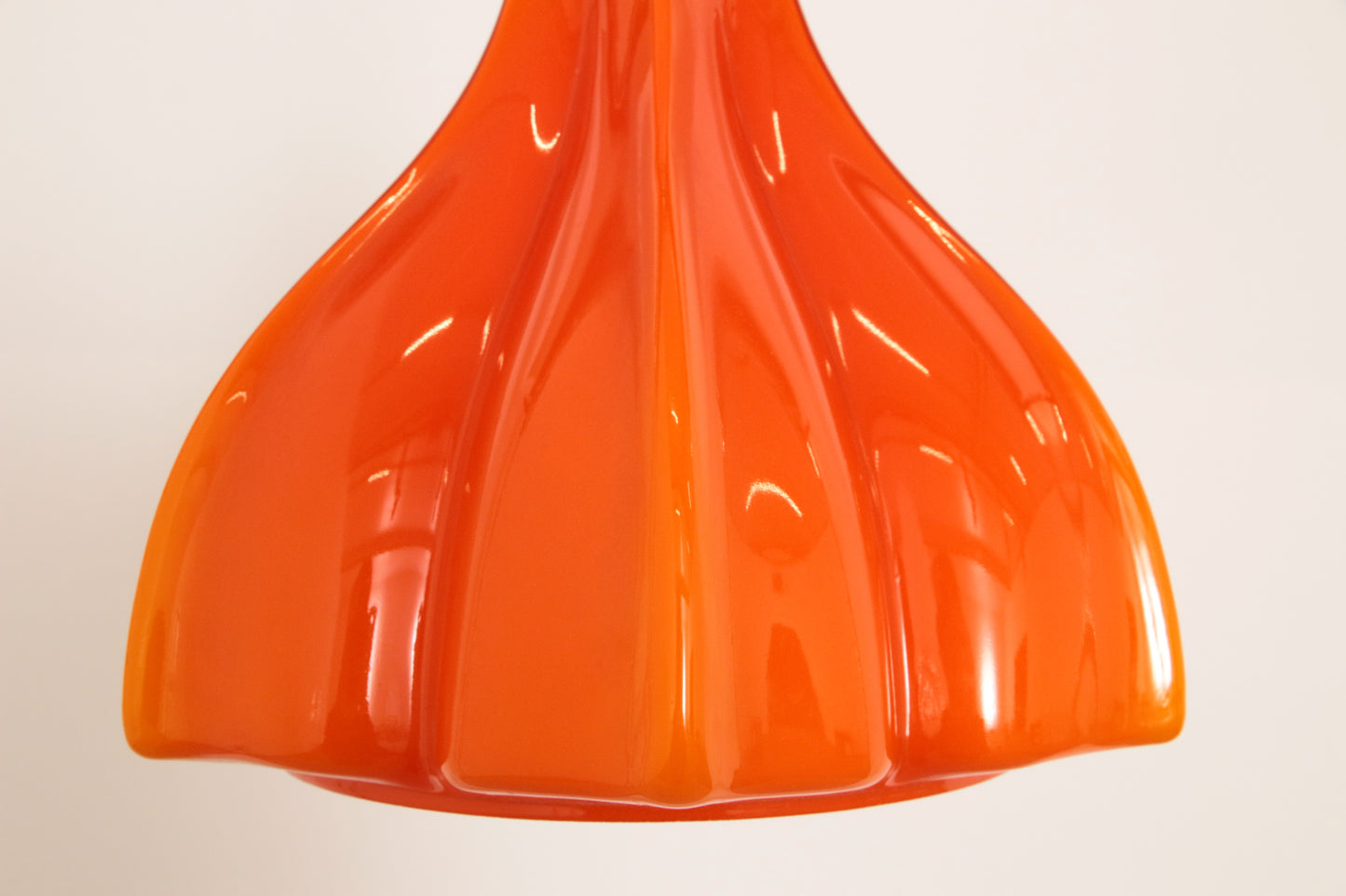 Vintage Orange Glass Pendant Lamp By Peill And Putzler 1960