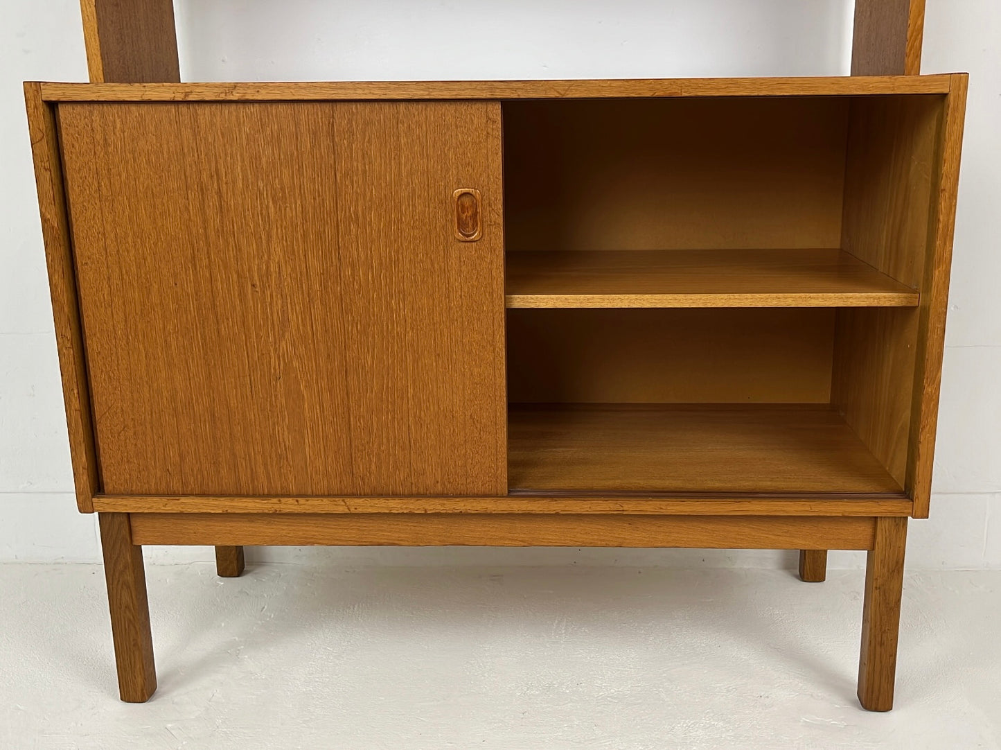 Swedish vintage teak veneer bookcase