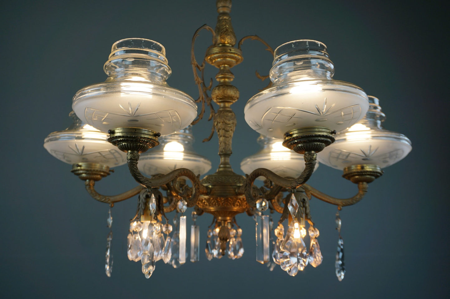 Beautifully decorated chandelier