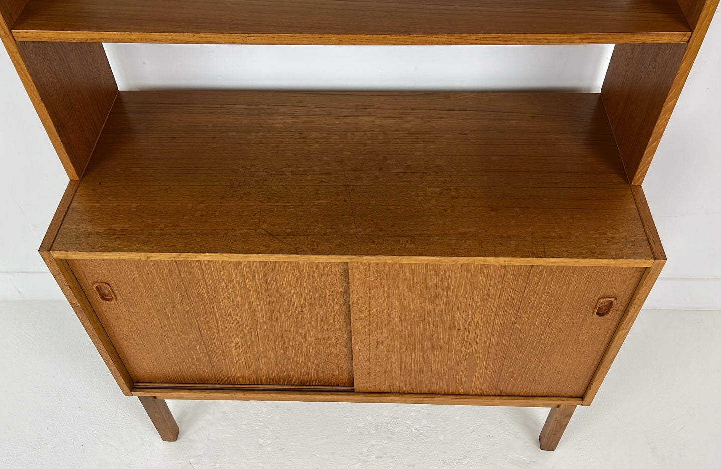 Swedish vintage teak veneer bookcase