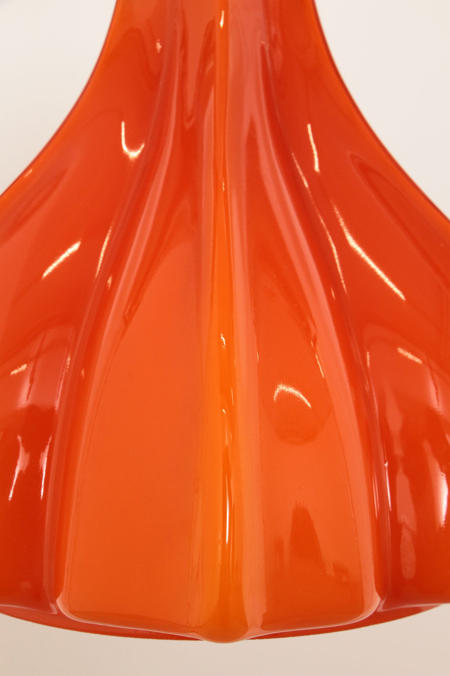 Vintage Orange Glass Pendant Lamp By Peill And Putzler 1960