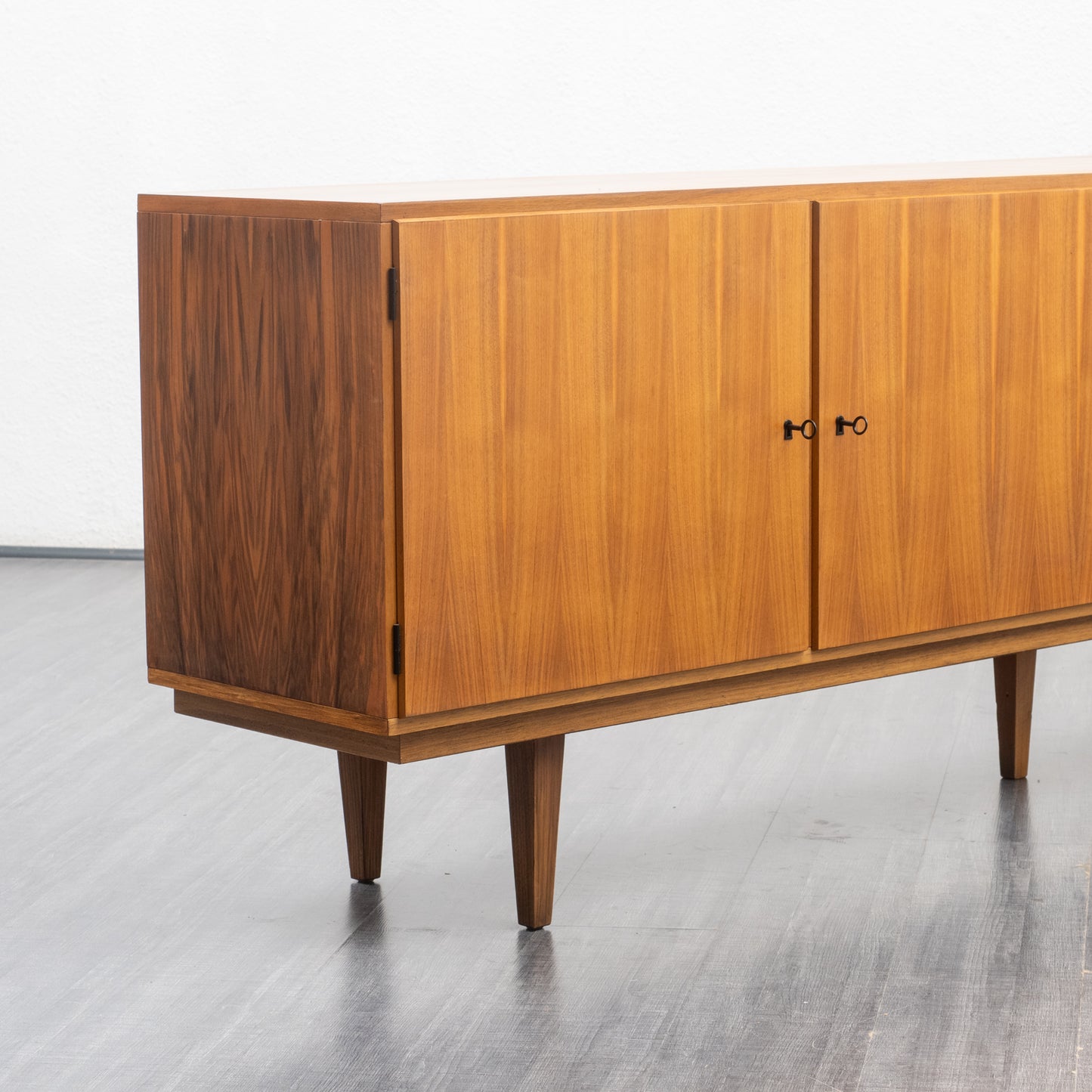 1960s Sideboard walnut, restored, 239cm