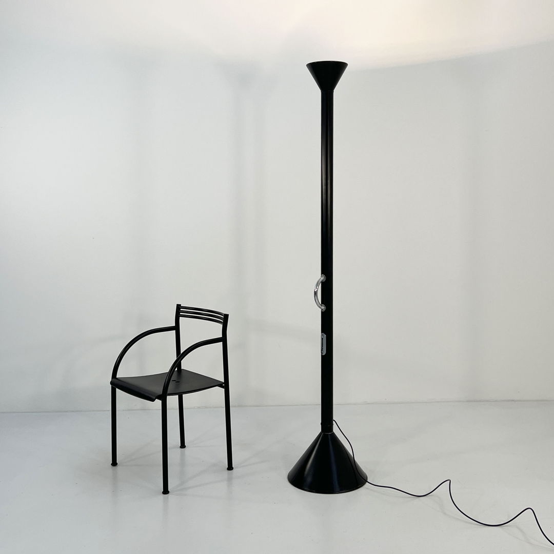 Black Callimaco Floor Lamp by Ettore Sottsass for Artemide, 1980s 