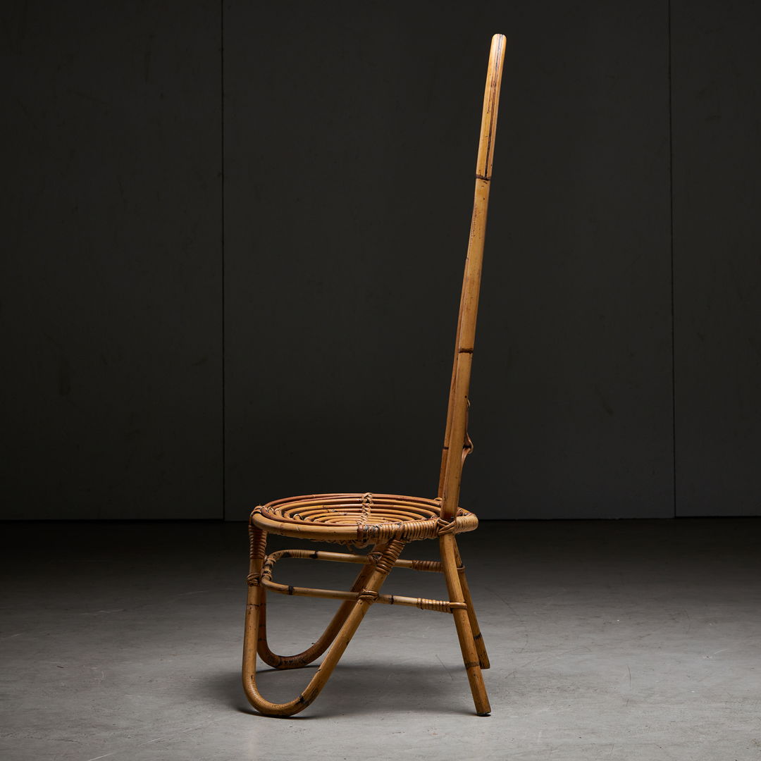 Bamboo High Back Chair by Pierantonio Bonacina for Bonacina, 1960s