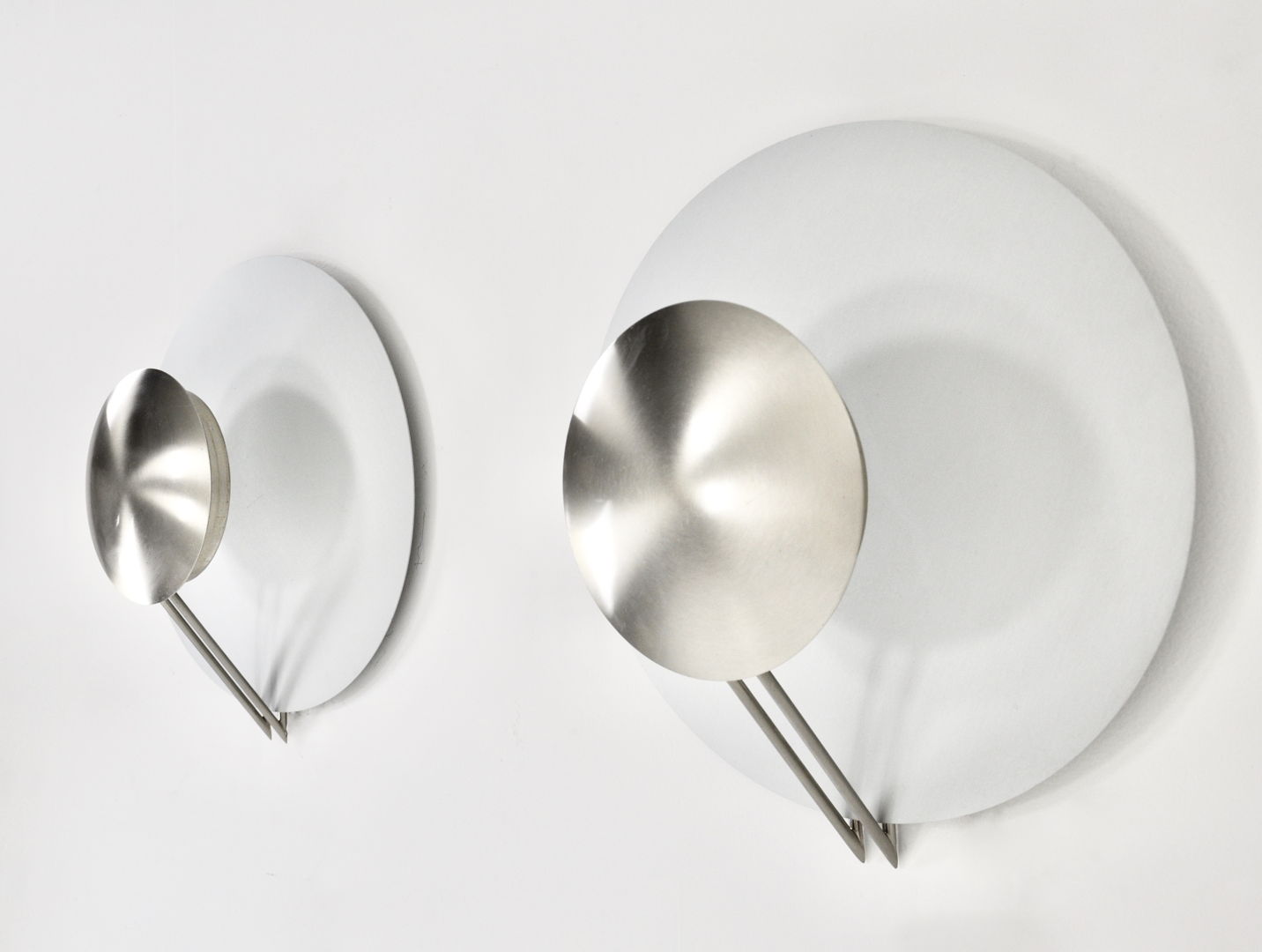 "Vega" wall lamps by L. Cesaro for Tre Ci Luce, 1980s, set of 2