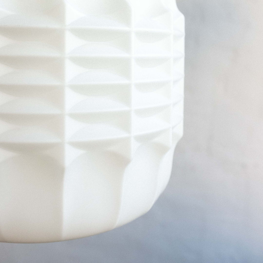 Milk Glass Pendant made by Osvětlovací Sklo Czechoslovakia, 1970s