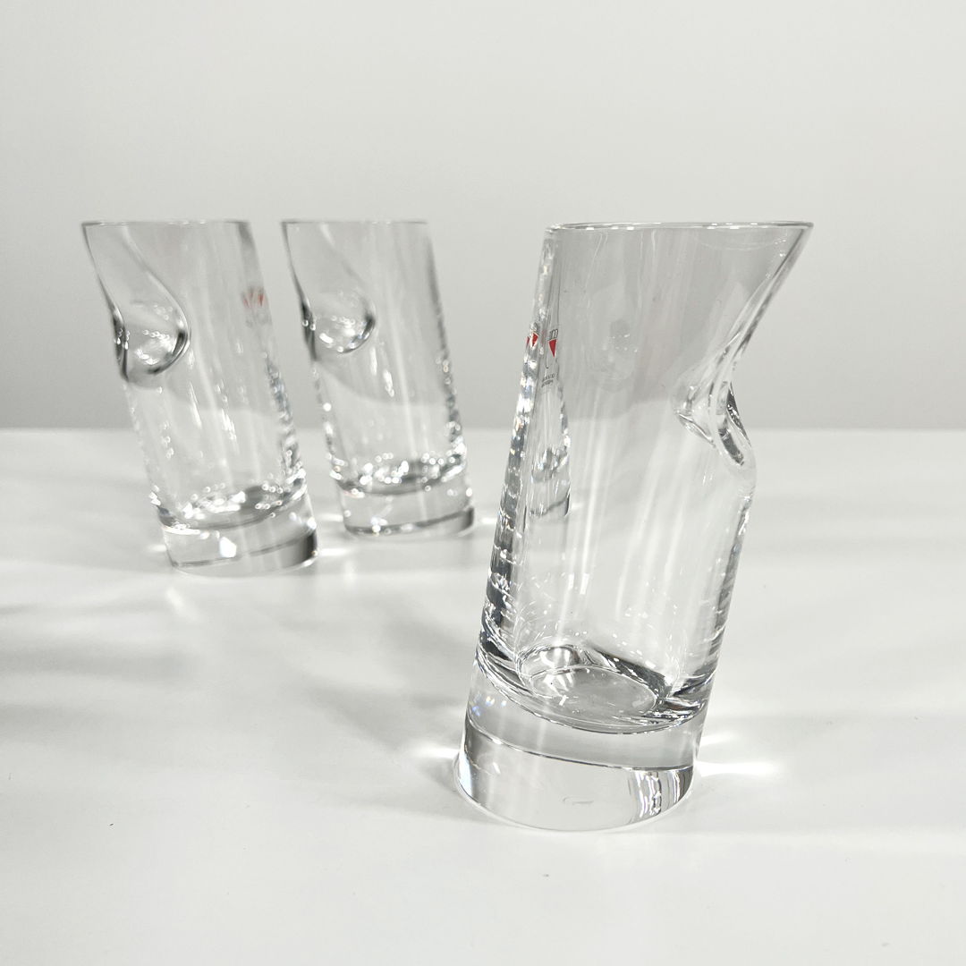 Set of 6 Ice Stopper Glasses by Angelo Mangiarotti for Colle, 1980s