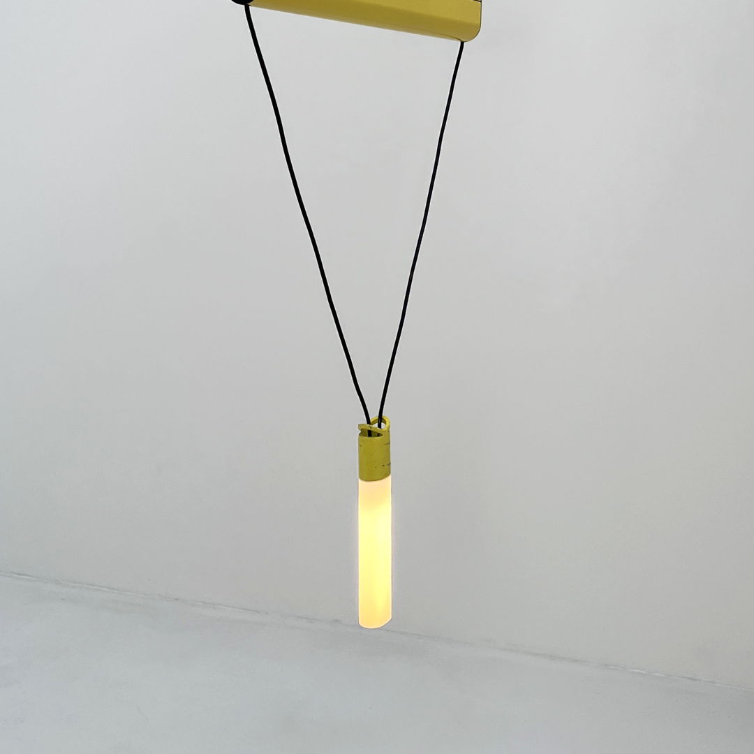 Yellow Pendant Light from iGuzzini, 1980s