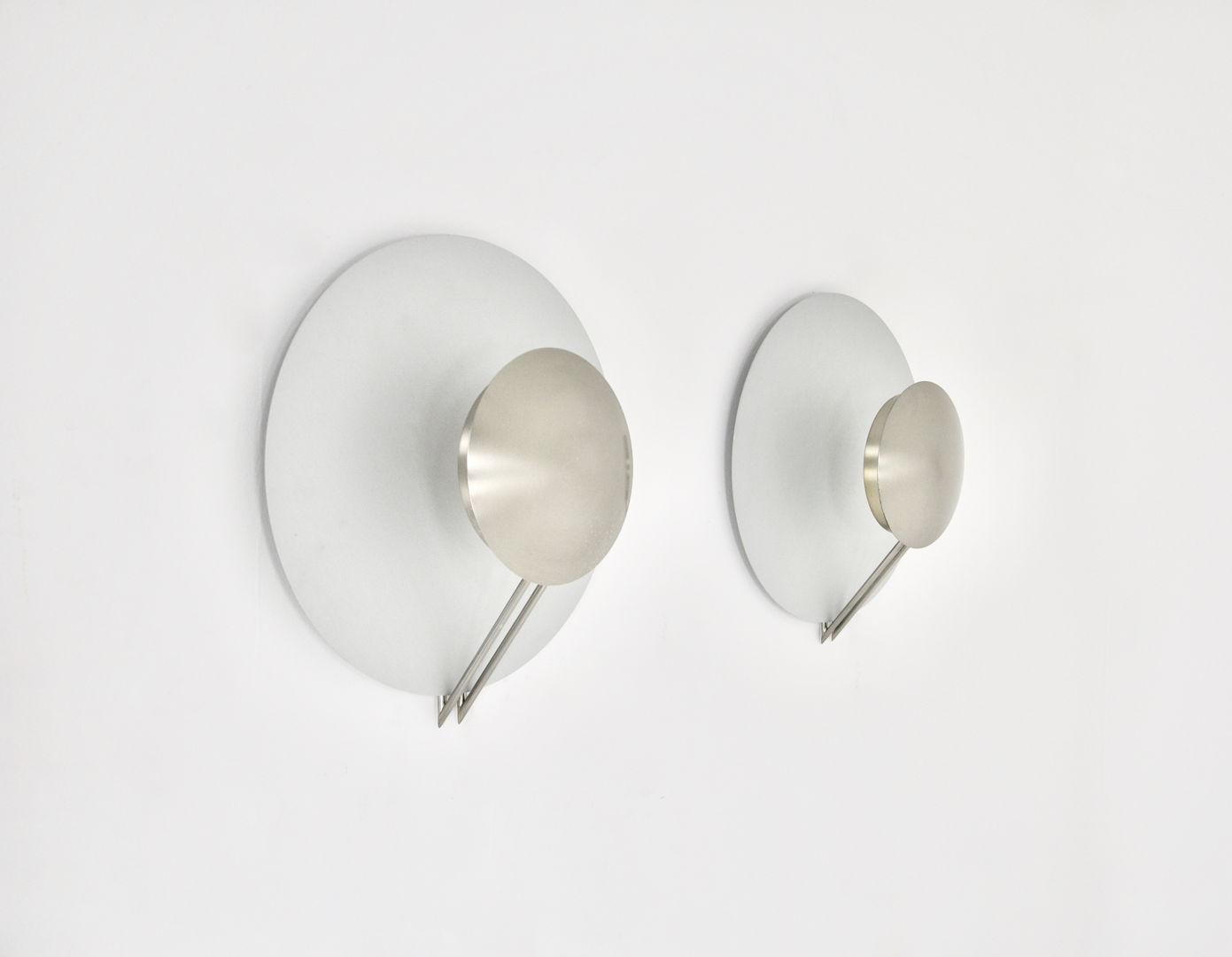 "Vega" wall lamps by L. Cesaro for Tre Ci Luce, 1980s, set of 2