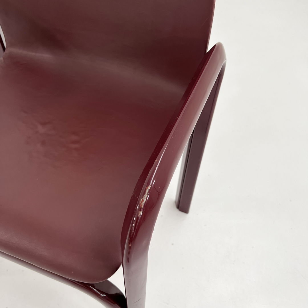 Burgundy Orsay Dining Chair by Gae Aulenti for Knoll, 1970s ...