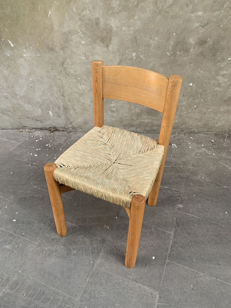 Vintage Meribel Dining Chair by Charlotte Perriand, Steph Simon, Paris,  1960s