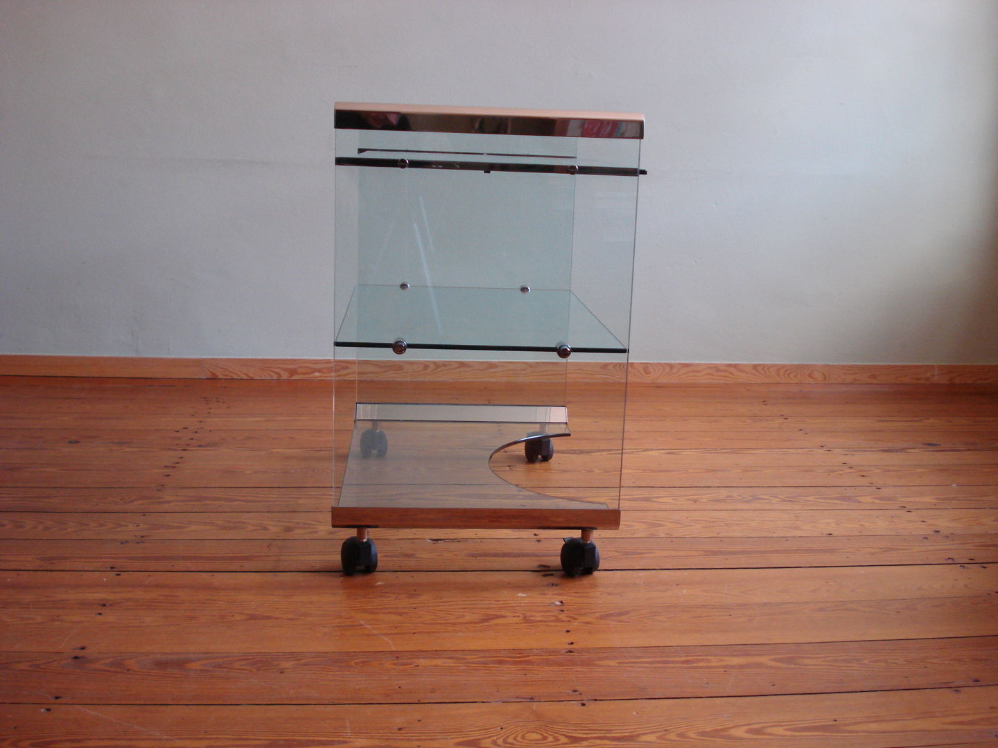 Glass Bar Cart or Serving Table by Gallotti & Radice