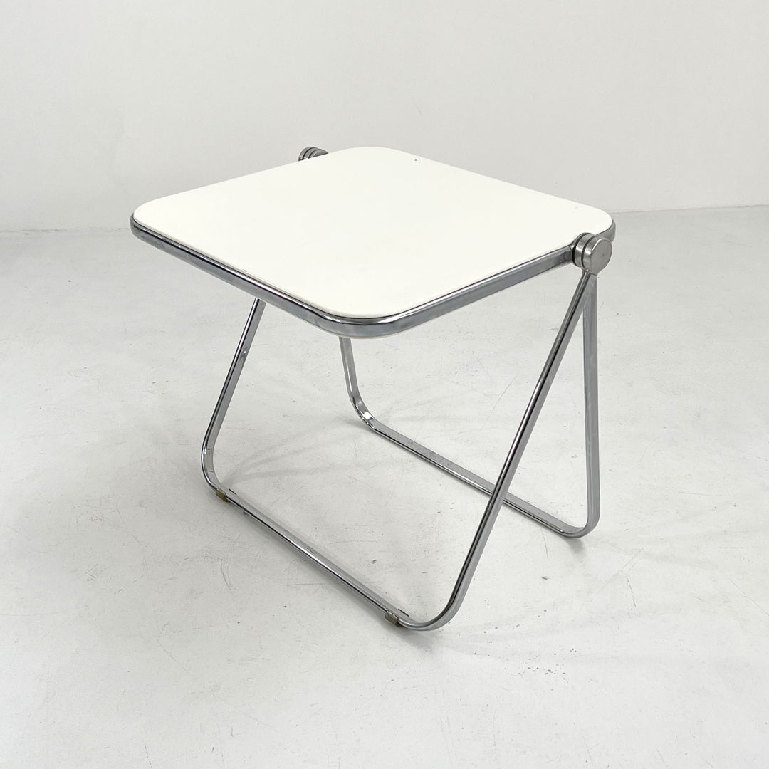 White Platone Folding Desk by Giancarlo Piretti for Anonima Castelli, 1970s