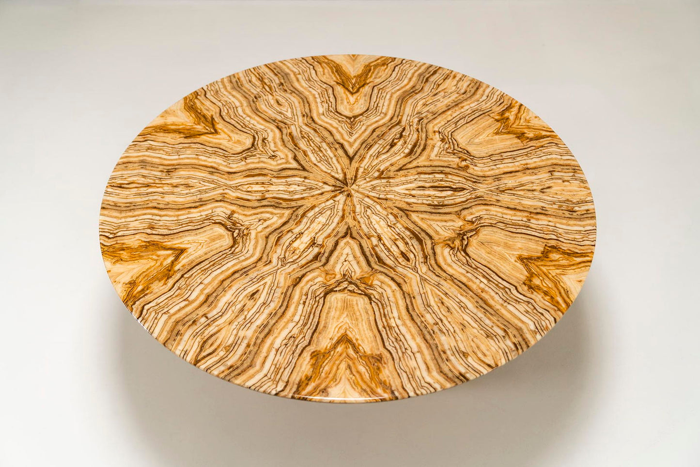 Round Coffee Table In Onyx Marble, Italy 1970s