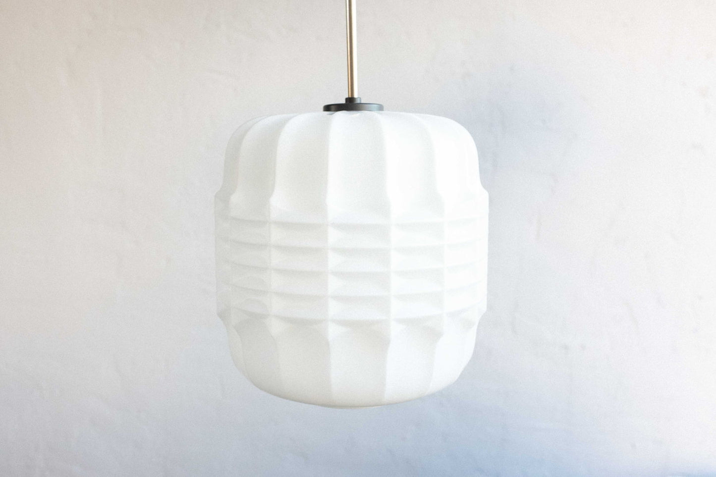 Milk Glass Pendant made by Osvětlovací Sklo Czechoslovakia, 1970s