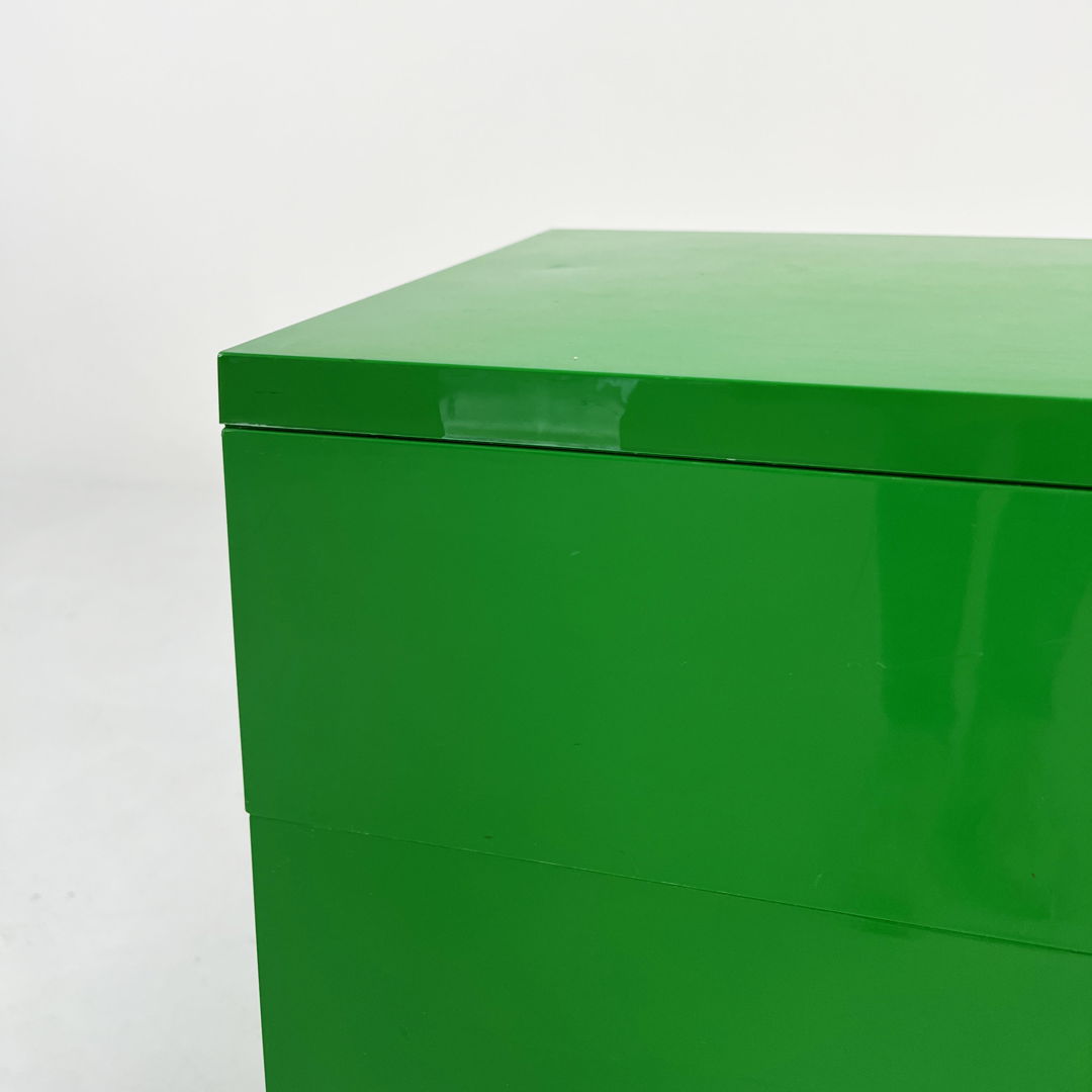 Green Chest with 5 Drawers Model 4601 by Simon Fussell for Kartell, 1970s