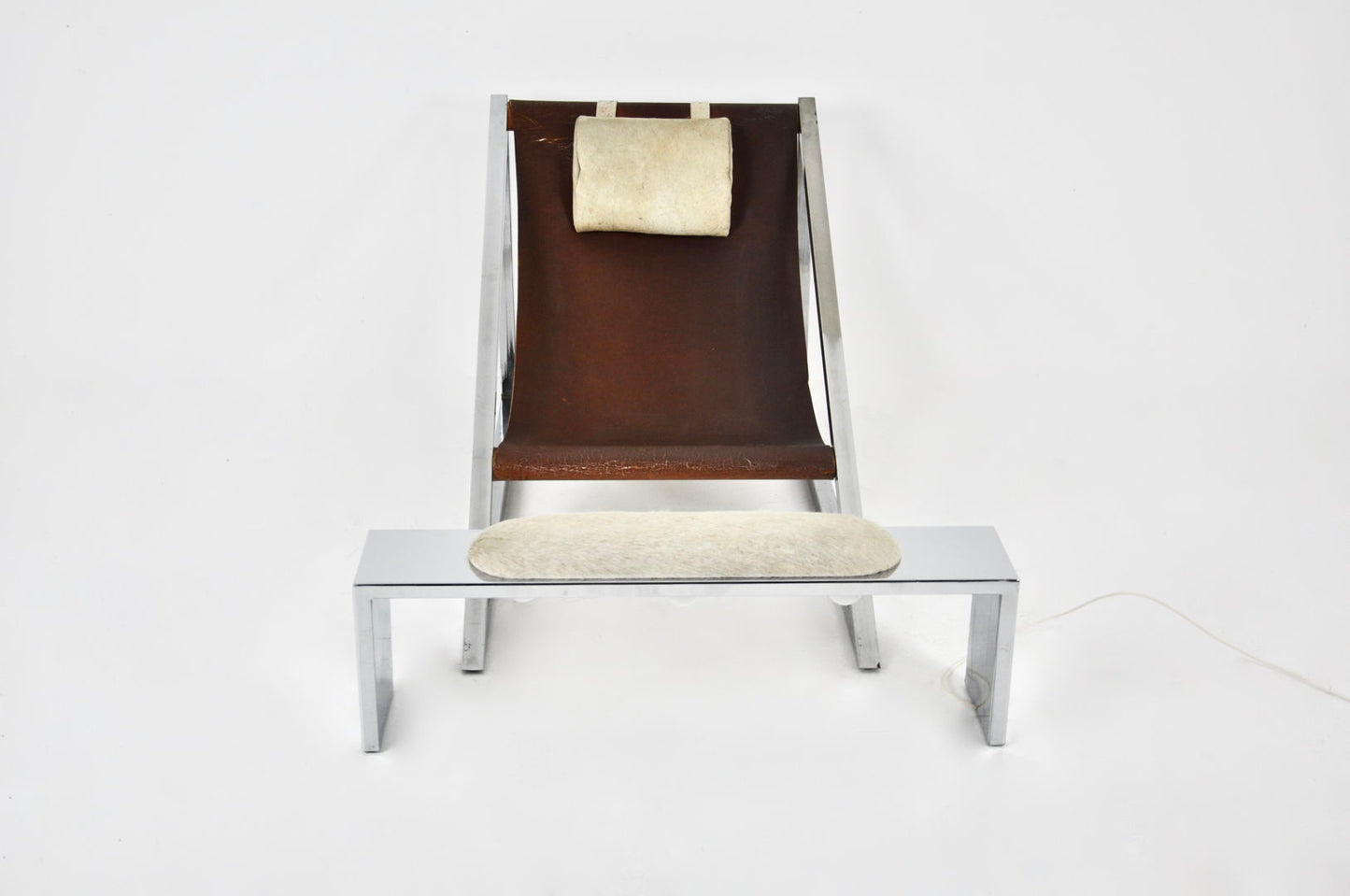 "Mies" Lounge chair with Ottoman by Archizoom Associati, 1960s