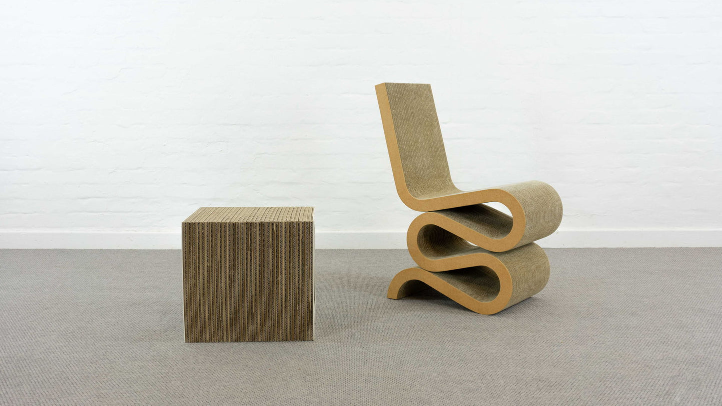 Set Wiggle Chair and Coffee Table by Frank O. Gehry for Vitra from Easy Edges Series