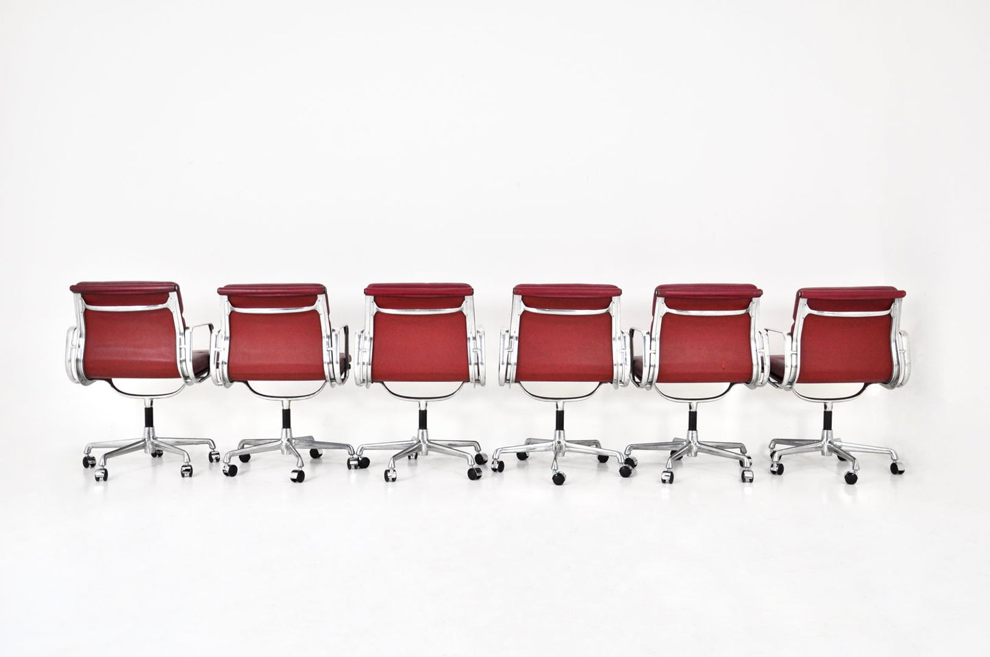 Soft Pad Office Chairs by Charles & Ray Eames for ICF, 1970s, Set of 6