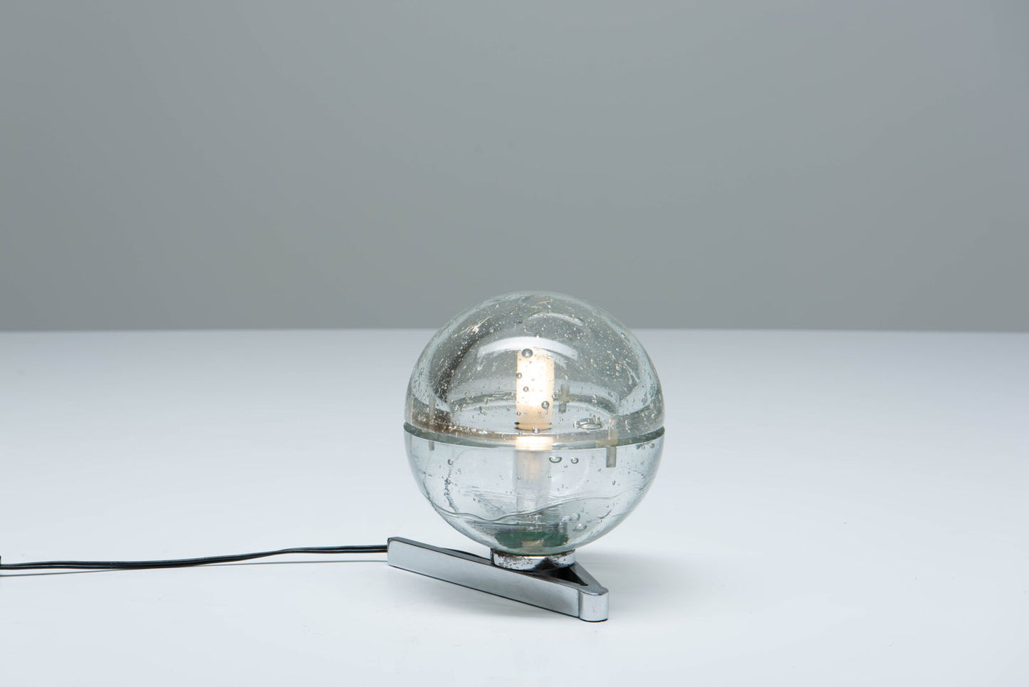 Glass Globe Table Lamp designed by Albano Poli