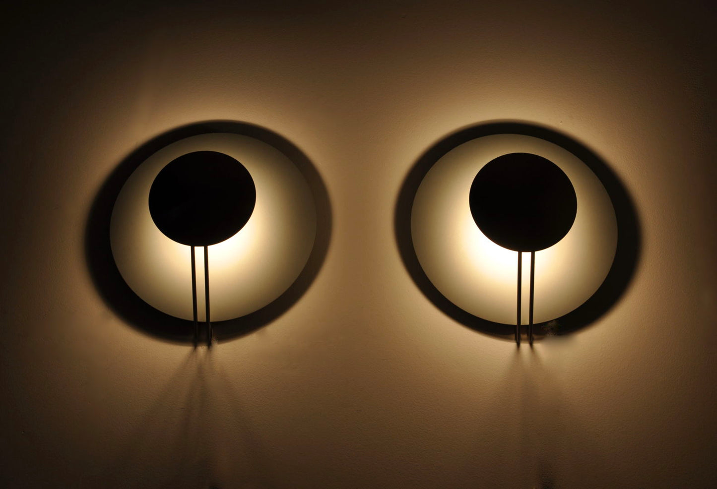 "Vega" wall lamps by L. Cesaro for Tre Ci Luce, 1980s, set of 2