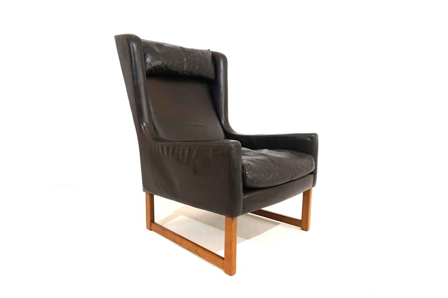 Kill International leather armchair with ottoman by Rudolf B. Glatzel