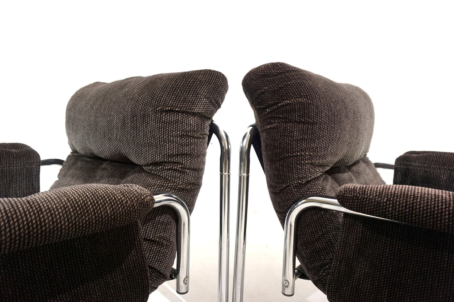 Set of 2 Herlag chrome cantilever lounge chairs by Johan Bertil Häggström