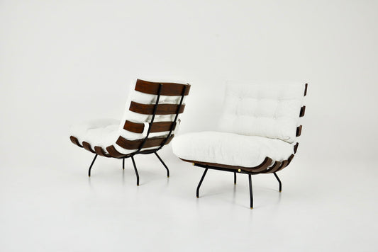 Set of 2 Costela Lounge chairs by Martin Eisler and Carlo Hauner for Forma, 1950s