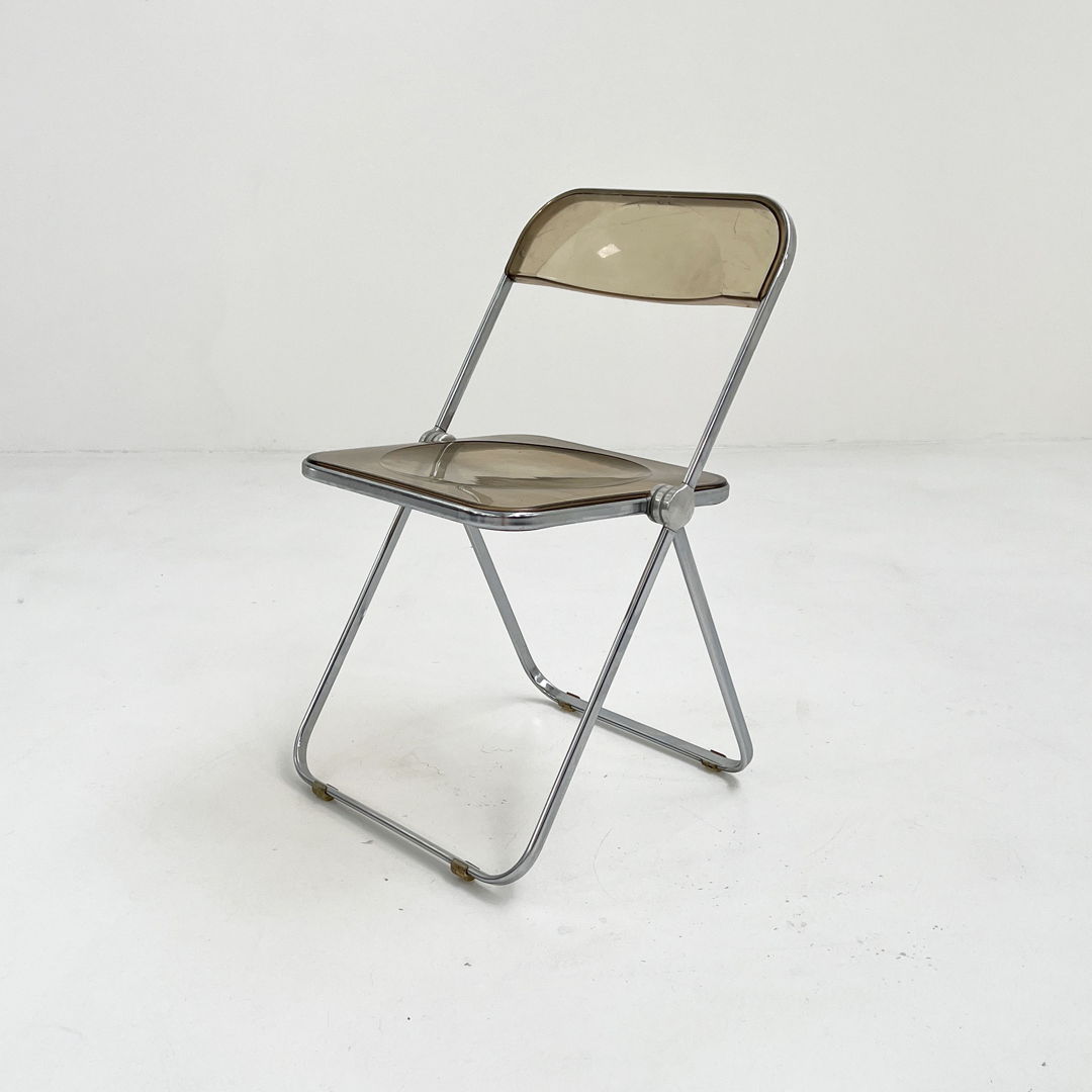 Smoke Plia Chair by Giancarlo Piretti for Anonima Castelli, 1970s