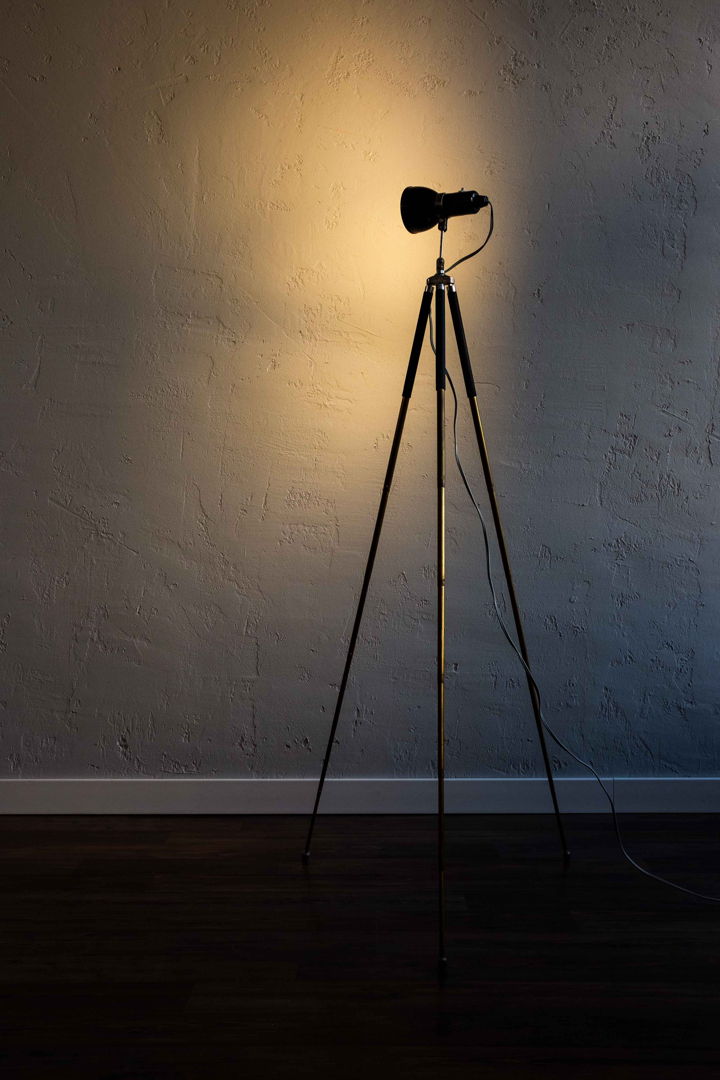 Vintage Czechoslovak Photo Tripod Bakelite Floor Lamp, 1960s