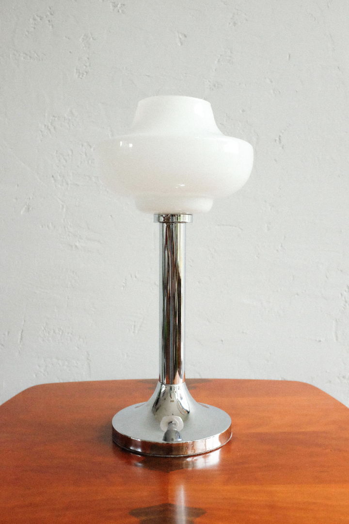 Art Deco Style Chrome Table Lamp, 1940s