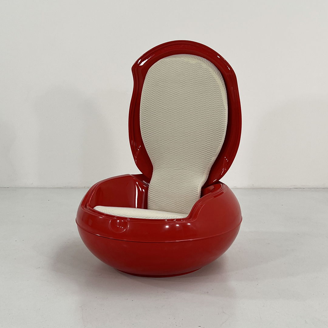 Red GN1 Garden Egg by Peter Ghyczy for VEB Synthese, 1970s