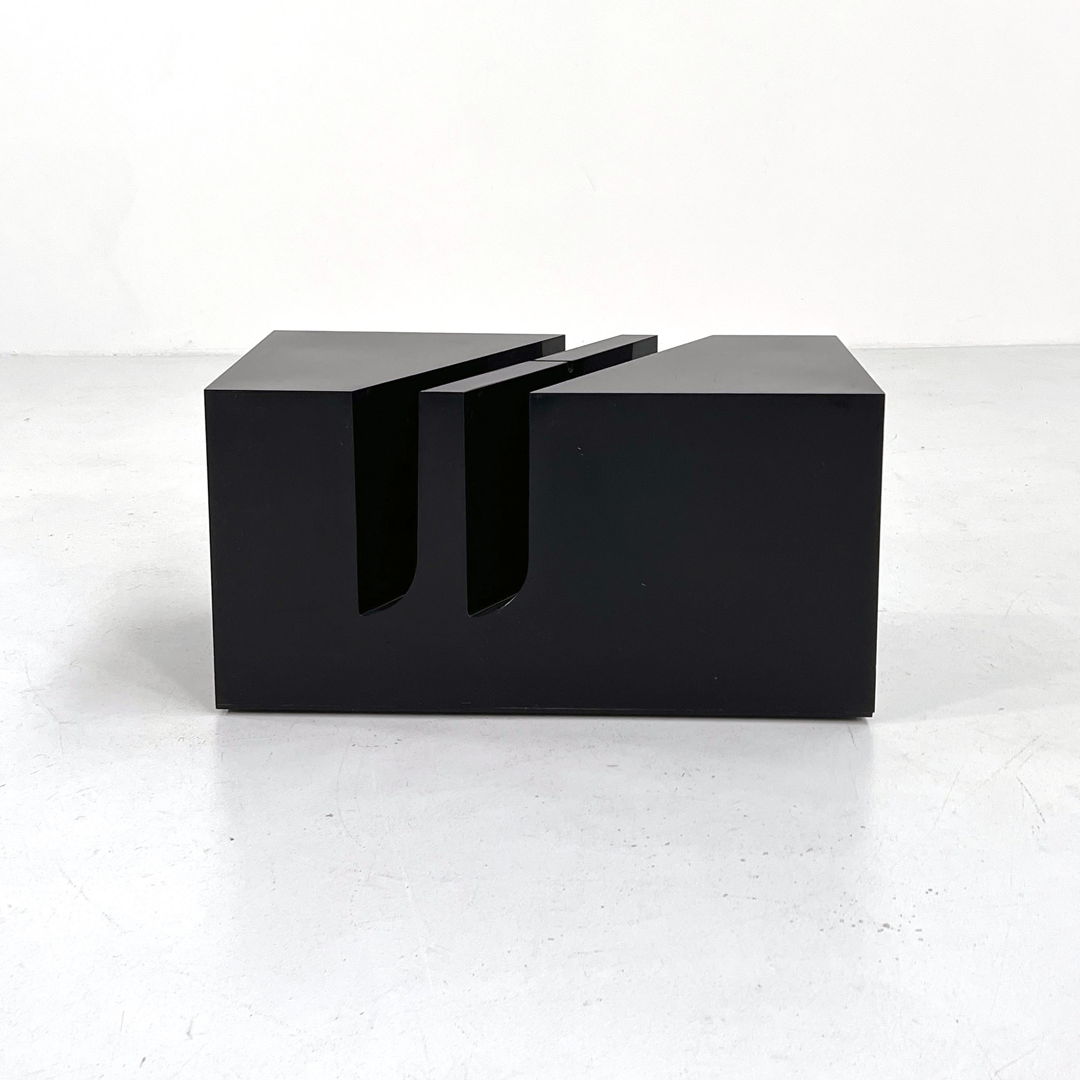 Black Side Table & Rack by Marco Zanuso for Bilumen, 1970s