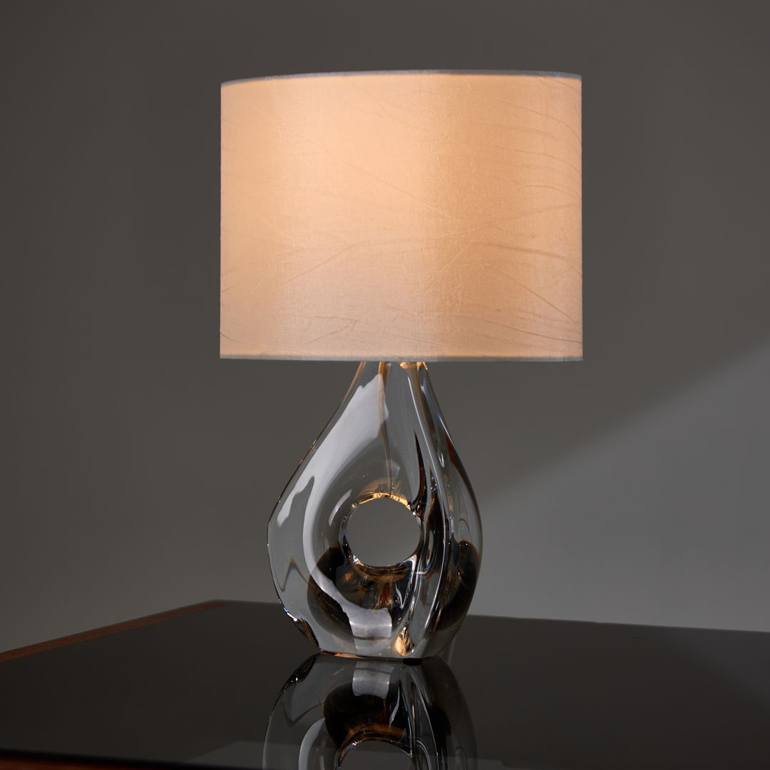 FRENCH CRYSTAL TABLE LAMP BY DAUM