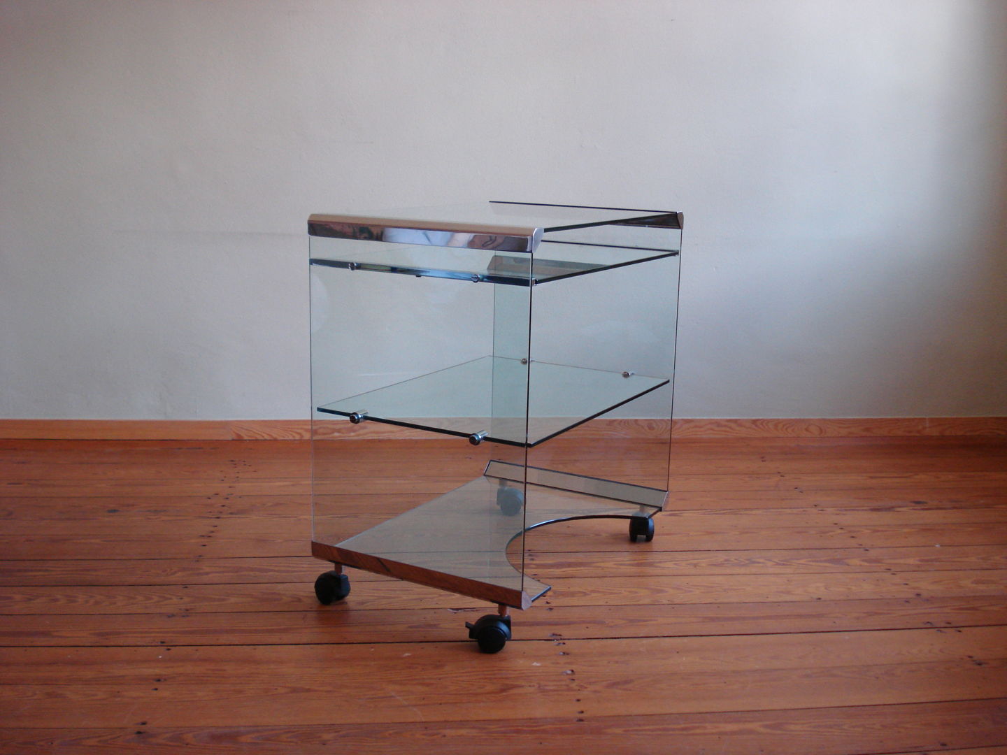 Glass Bar Cart or Serving Table by Gallotti & Radice