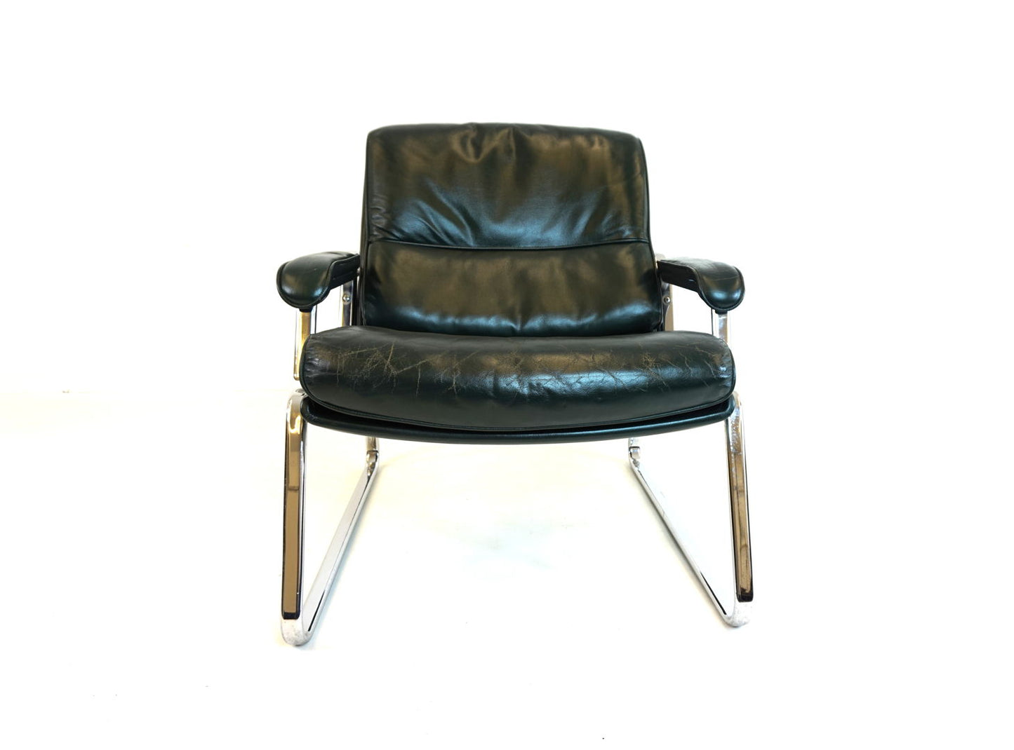 Set of 2 Drabert leather lounge chairs by Gerd Lange