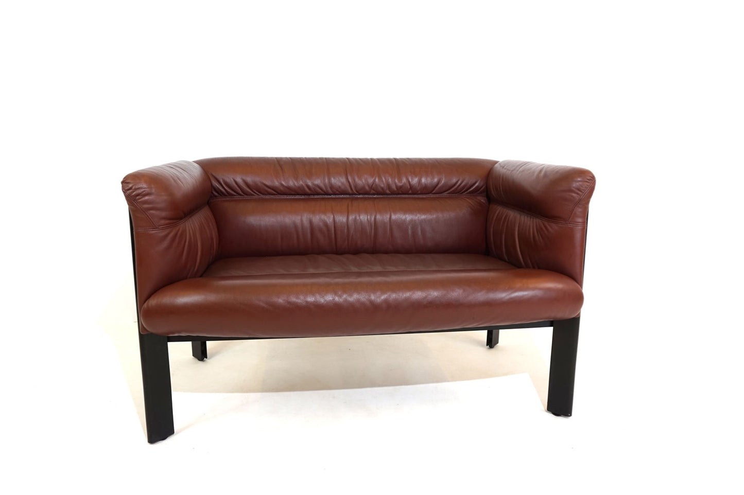 Poltrona Frau Interlude leather bench 2 seater by Marco Zanuso